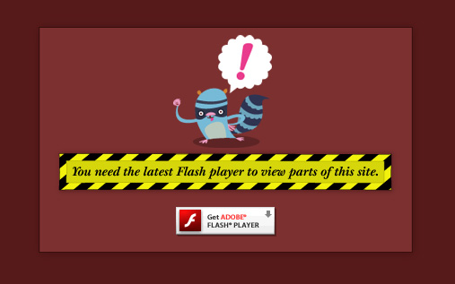 You need the latest flash player to view parts of this site
